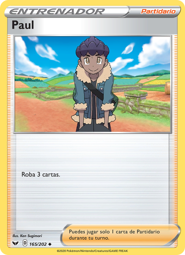 Paul 165 — Espada y Escudo (Spanish Pokémon TCG card)
