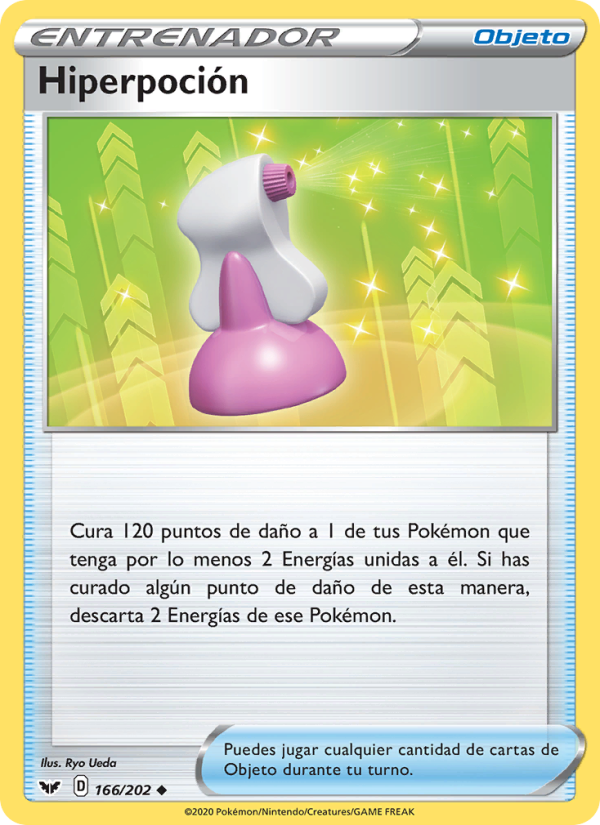 Hiperpoción 166 — Espada y Escudo (Spanish Pokémon TCG card)