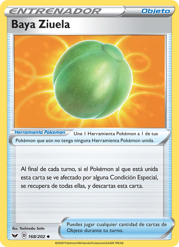 Baya Ziuela 168 — Espada y Escudo (Spanish Pokémon TCG card)