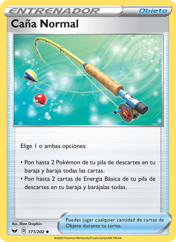 Caña Normal 171 — Espada y Escudo (Spanish Pokémon TCG card)