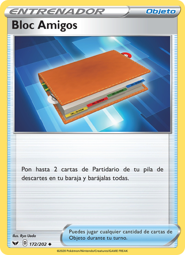 Bloc Amigos 172 — Espada y Escudo (Spanish Pokémon TCG card)