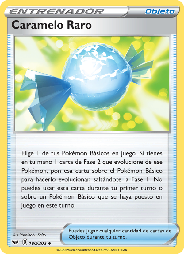 Caramelo Raro 180 — Espada y Escudo (Spanish Pokémon TCG card)
