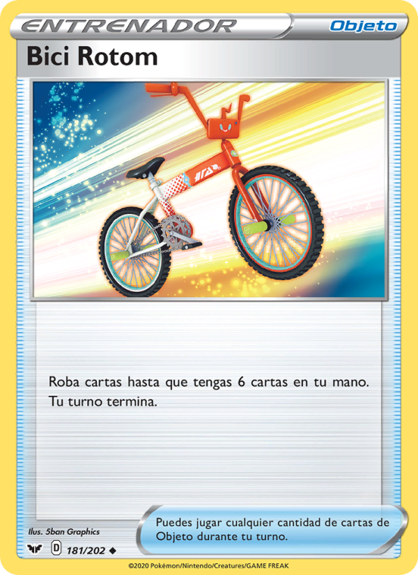 Bici Rotom 181 — Espada y Escudo (Spanish Pokémon TCG card)