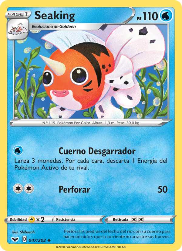 Seaking 47 — Espada y Escudo (Spanish Pokémon TCG card)