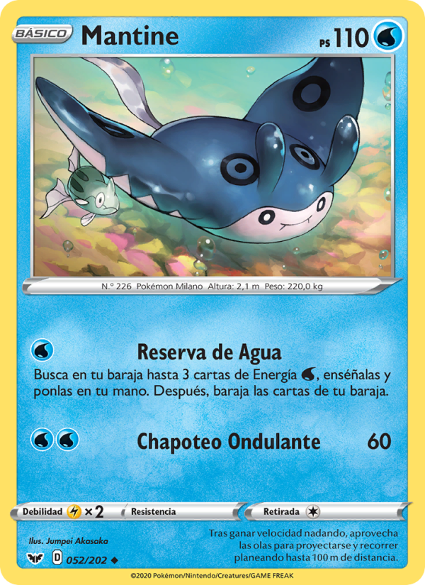 Mantine 52 — Espada y Escudo (Spanish Pokémon TCG card)