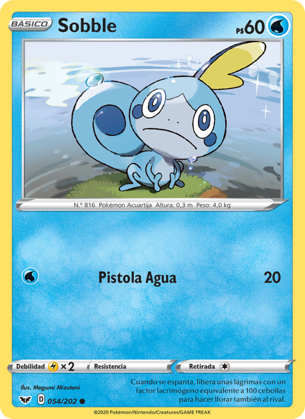 Sobble 54 — Espada y Escudo (Spanish Pokémon TCG card)