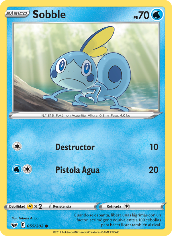 Sobble 55 — Espada y Escudo (Spanish Pokémon TCG card)