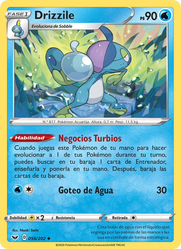 Drizzile 56 — Espada y Escudo (Spanish Pokémon TCG card)