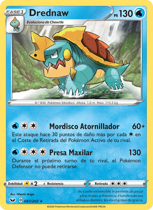 Drednaw 61 — Espada y Escudo (Spanish Pokémon TCG card)