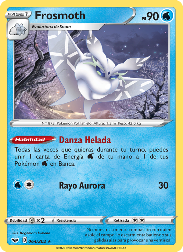 Frosmoth 64 — Espada y Escudo (Spanish Pokémon TCG card)