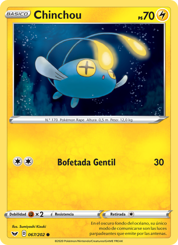 Chinchou 67 — Espada y Escudo (Spanish Pokémon TCG card)