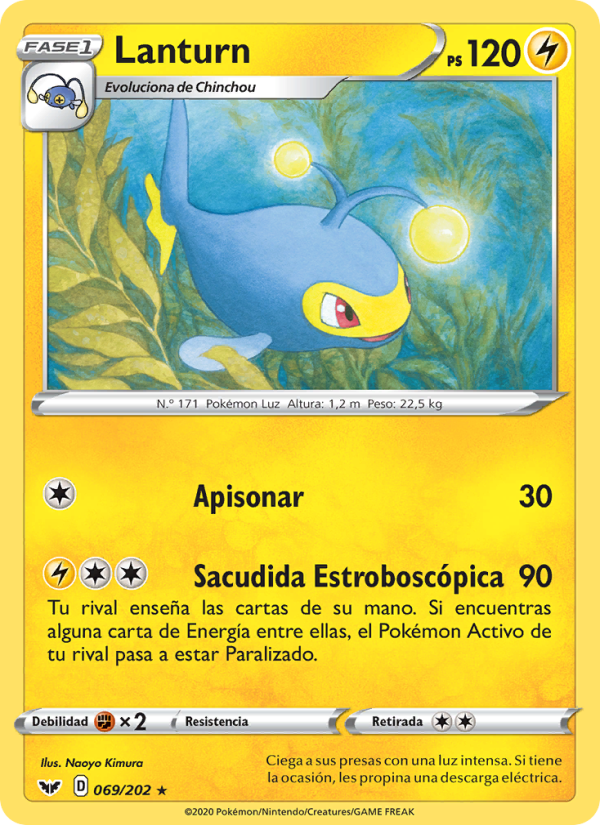 Lanturn 69 — Espada y Escudo (Spanish Pokémon TCG card)