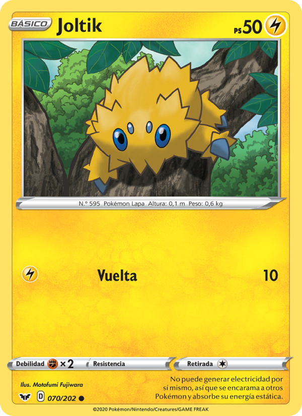 Joltik 70 — Espada y Escudo (Spanish Pokémon TCG card)