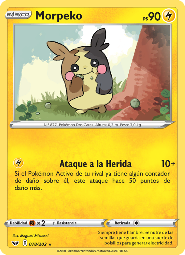 Morpeko 78 — Espada y Escudo (Spanish Pokémon TCG card)