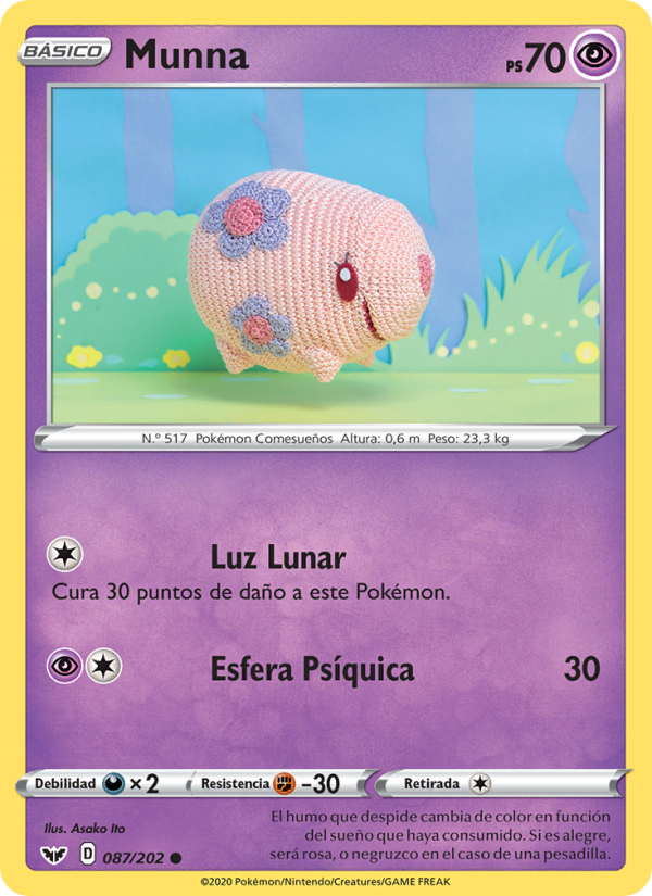 Munna 87 — Espada y Escudo (Spanish Pokémon TCG card)
