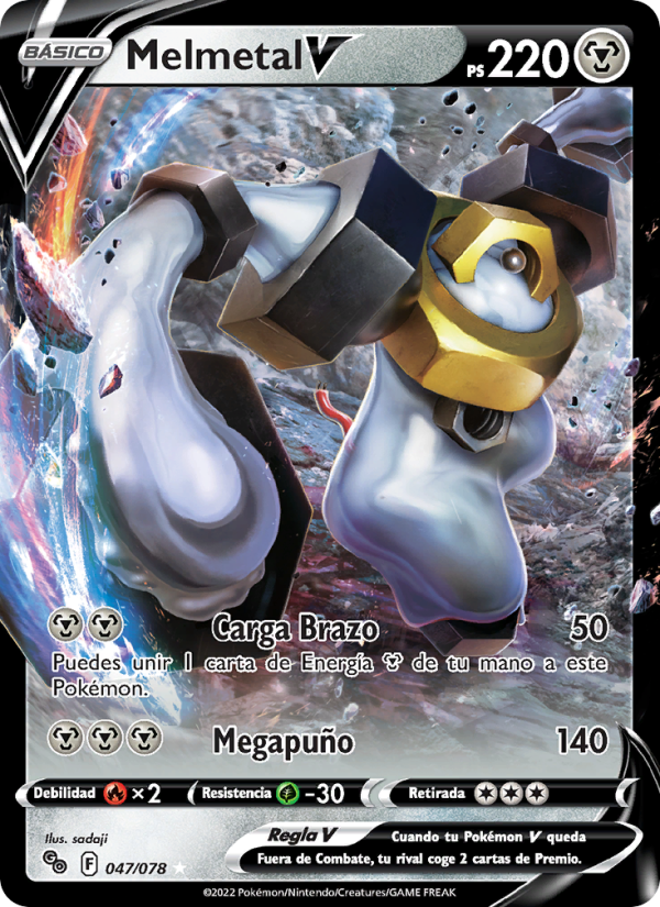 Melmetal V 047 — Pokémon GO (Spanish Pokémon TCG card)