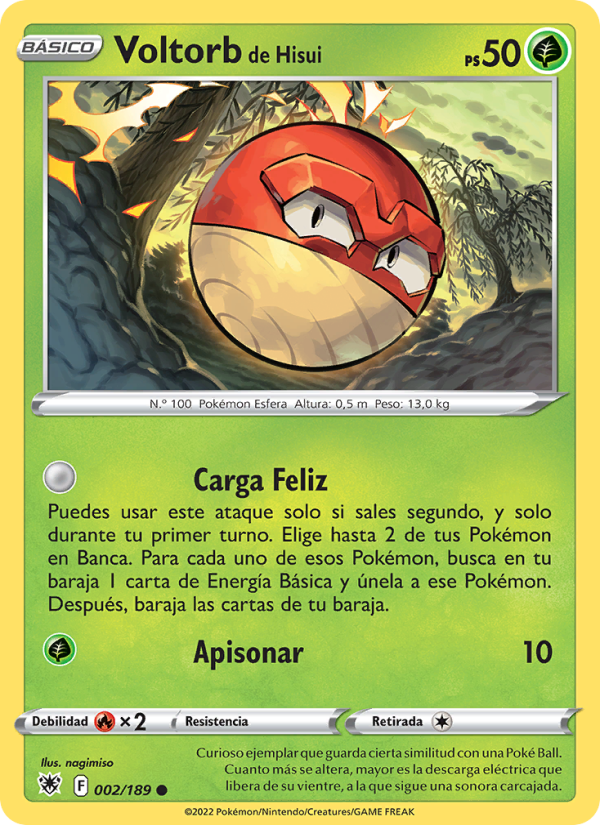 Voltorb de Hisui 002 — Resplandor Astral (Spanish Pokémon TCG card)