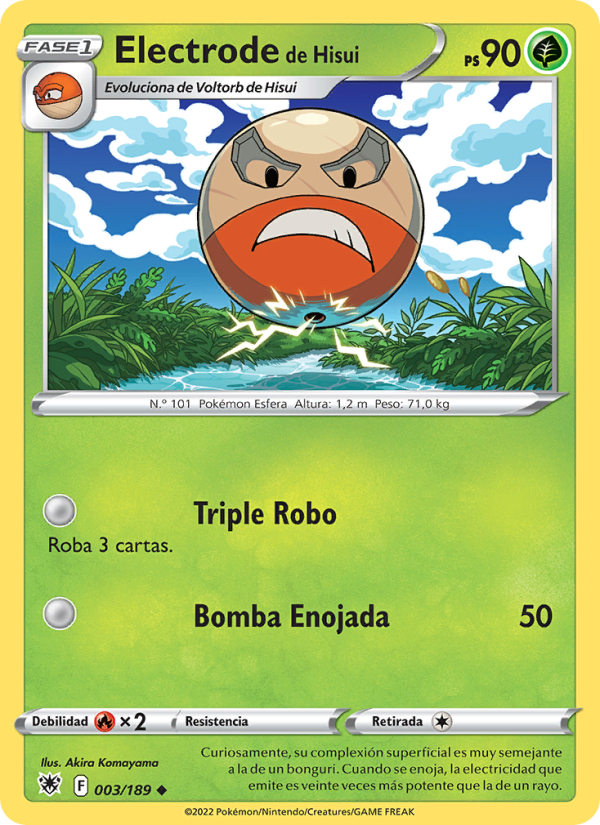 Electrode de Hisui 003 — Resplandor Astral (Spanish Pokémon TCG card)