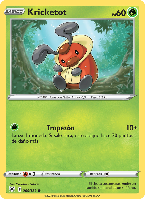 Kricketot 009 — Resplandor Astral (Spanish Pokémon TCG card)