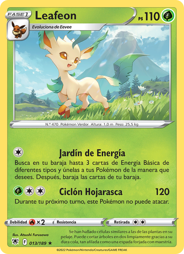 Leafeon 013 — Resplandor Astral (Spanish Pokémon TCG card)
