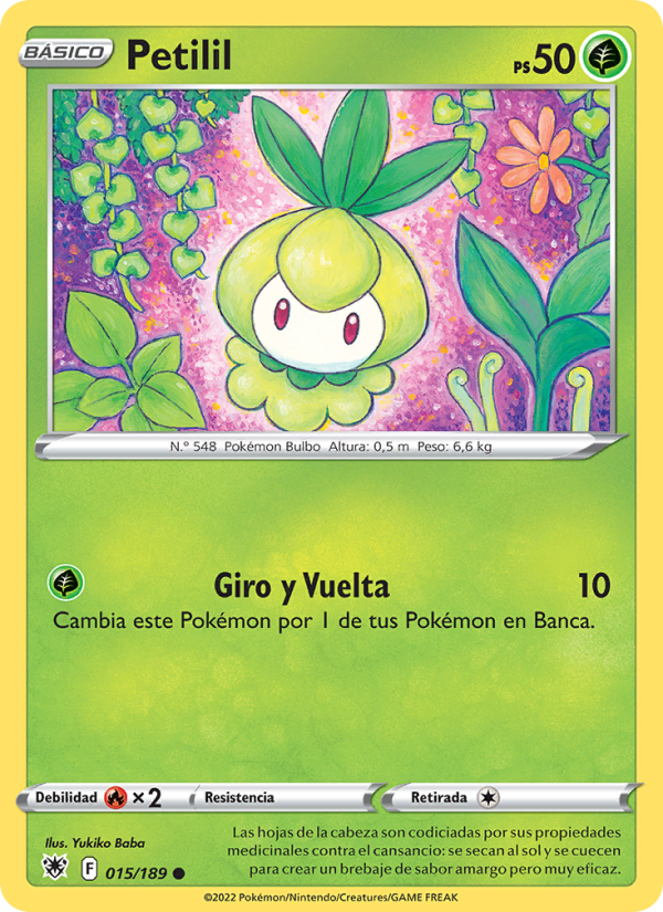 Petilil 015 — Resplandor Astral (Spanish Pokémon TCG card)
