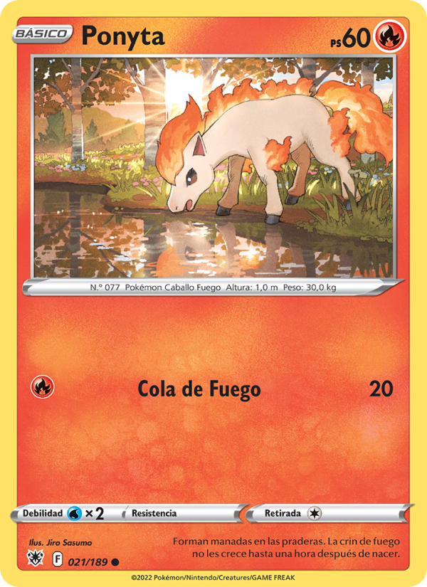 Ponyta 021 — Resplandor Astral (Spanish Pokémon TCG card)