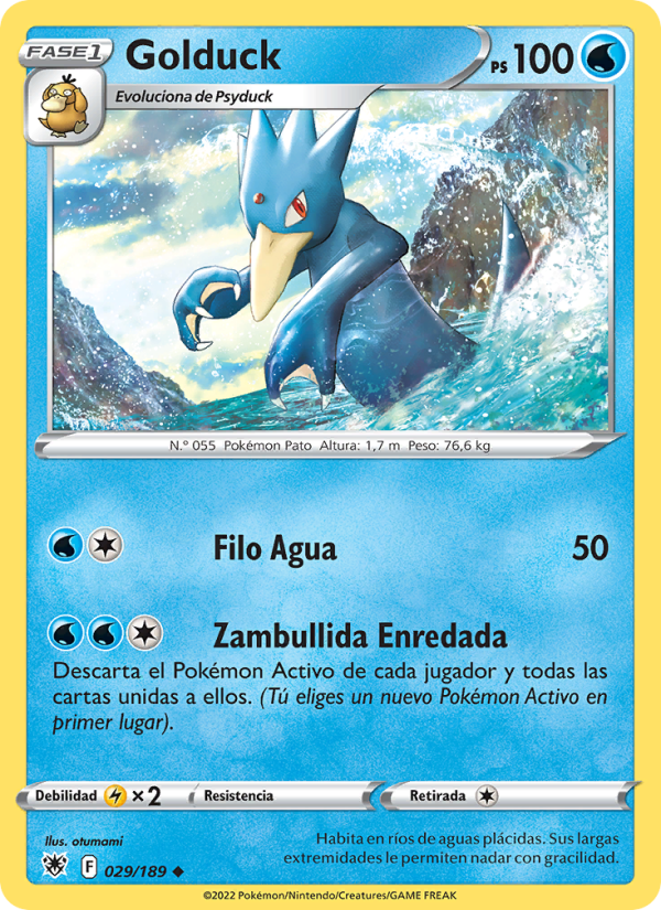 Golduck 029 — Resplandor Astral (Spanish Pokémon TCG card)