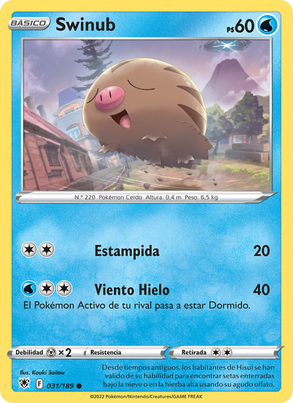 Swinub 031 — Resplandor Astral (Spanish Pokémon TCG card)