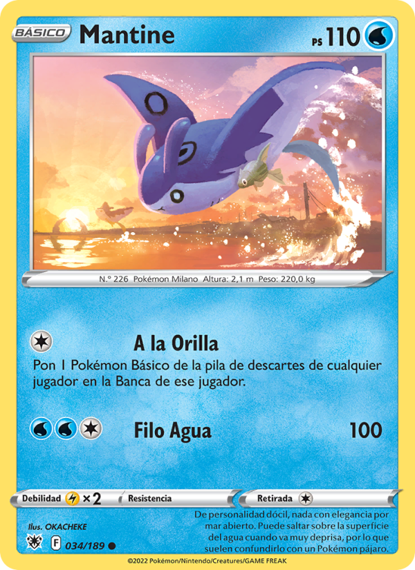Mantine 034 — Resplandor Astral (Spanish Pokémon TCG card)