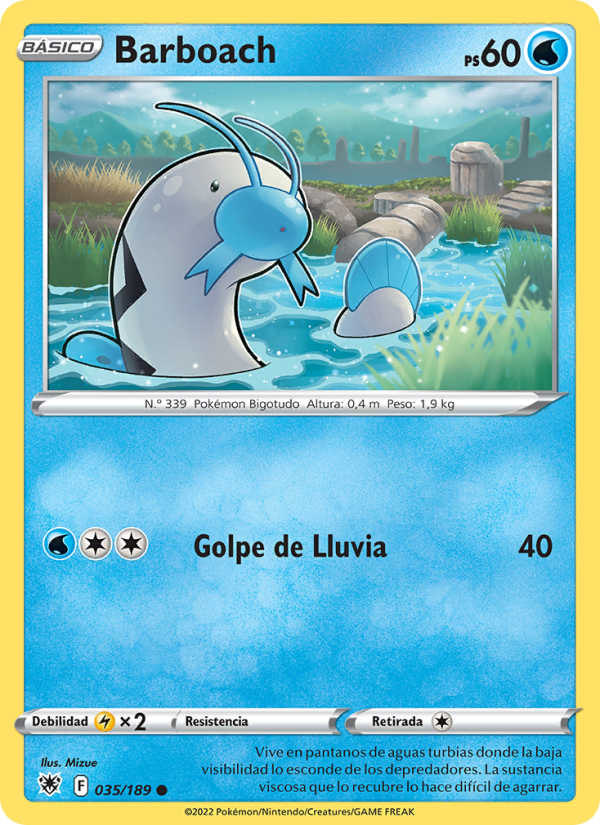 Barboach 035 — Resplandor Astral (Spanish Pokémon TCG card)