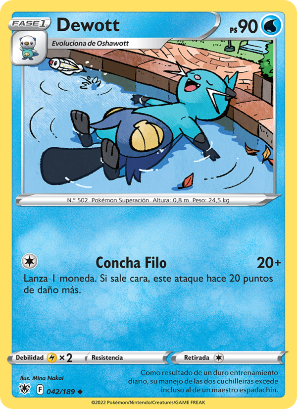 Dewott 042 — Resplandor Astral (Spanish Pokémon TCG card)