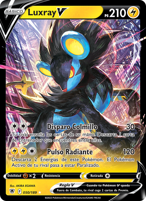 Luxray V 050 — Resplandor Astral (Spanish Pokémon TCG card)