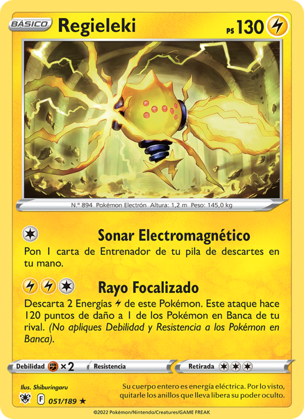 Regieleki 051 — Resplandor Astral (Spanish Pokémon TCG card)