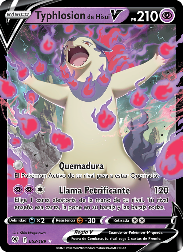 Typhlosion de Hisui V 053 — Resplandor Astral (Spanish Pokémon TCG card)