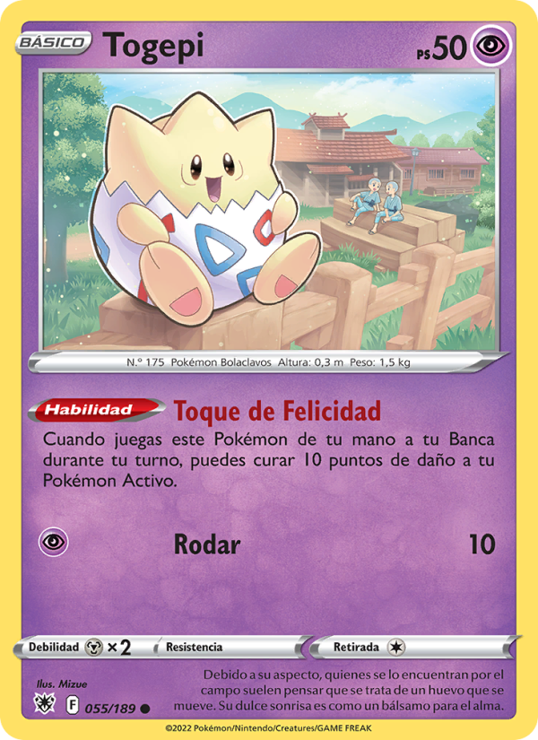 Togepi 055 — Resplandor Astral (Spanish Pokémon TCG card)