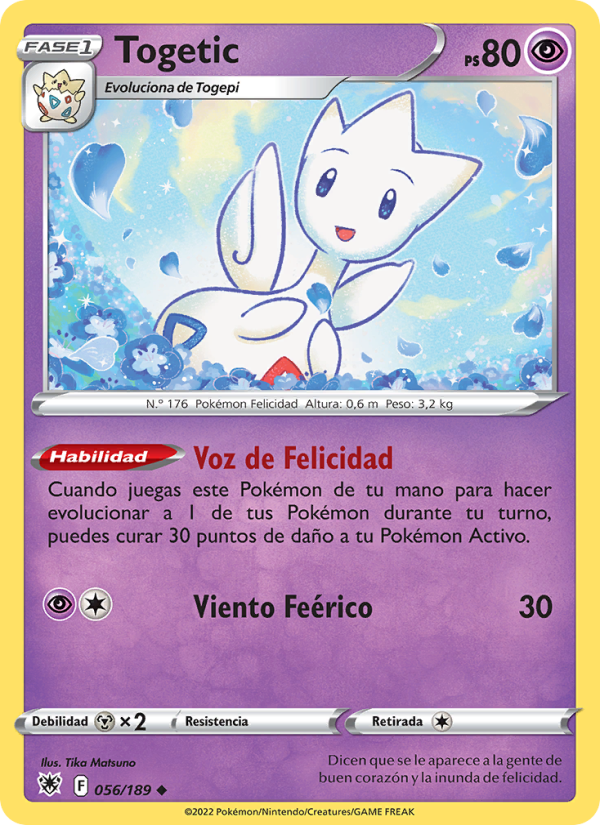 Togetic 056 — Resplandor Astral (Spanish Pokémon TCG card)