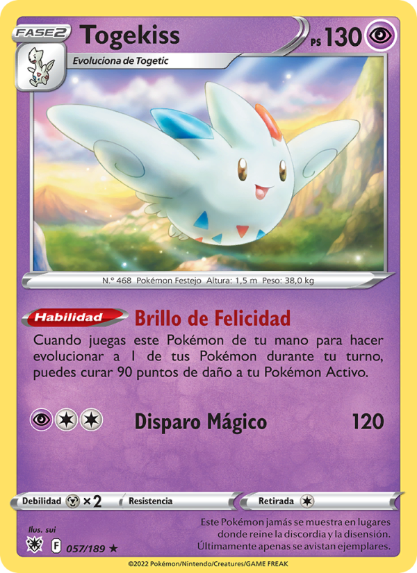 Togekiss 057 — Resplandor Astral (Spanish Pokémon TCG card)