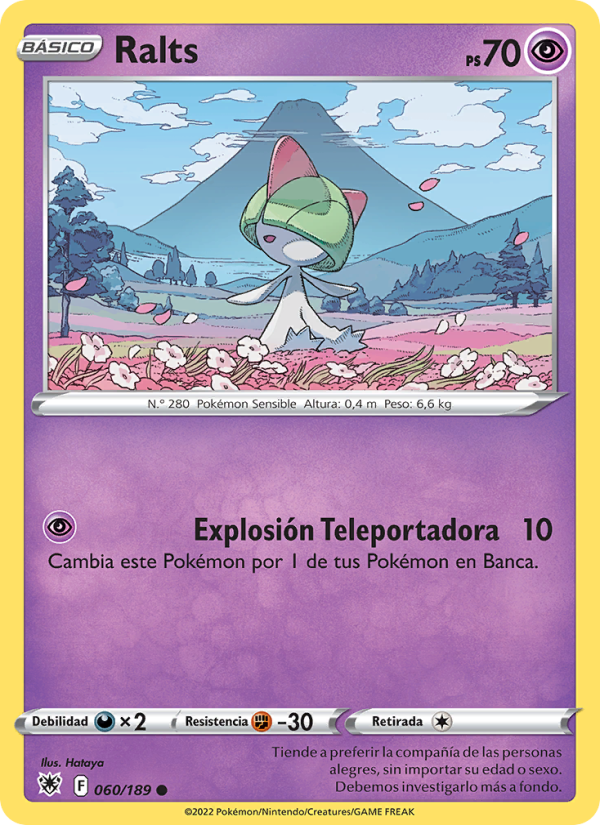 Ralts 060 — Resplandor Astral (Spanish Pokémon TCG card)