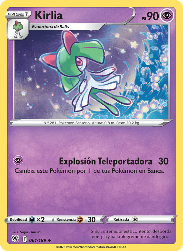 Kirlia 061 — Resplandor Astral (Spanish Pokémon TCG card)