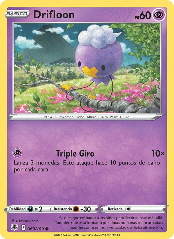 Drifloon 063 — Resplandor Astral (Spanish Pokémon TCG card)