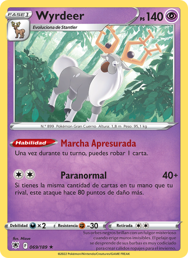 Wyrdeer 069 — Resplandor Astral (Spanish Pokémon TCG card)