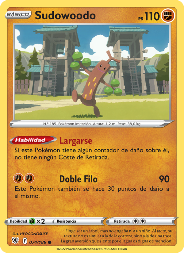 Sudowoodo 074 — Resplandor Astral (Spanish Pokémon TCG card)