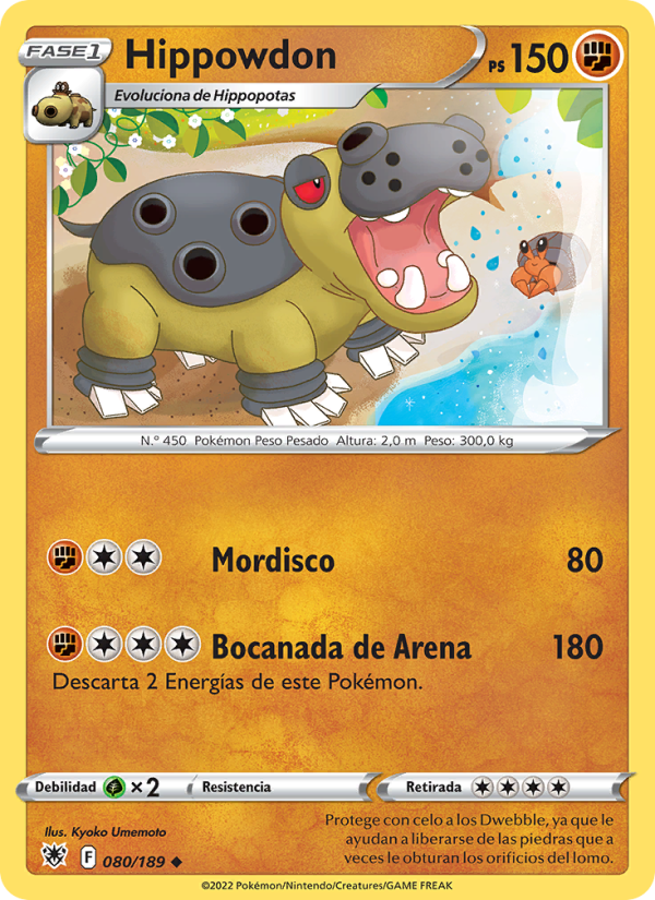 Hippowdon 080 — Resplandor Astral (Spanish Pokémon TCG card)