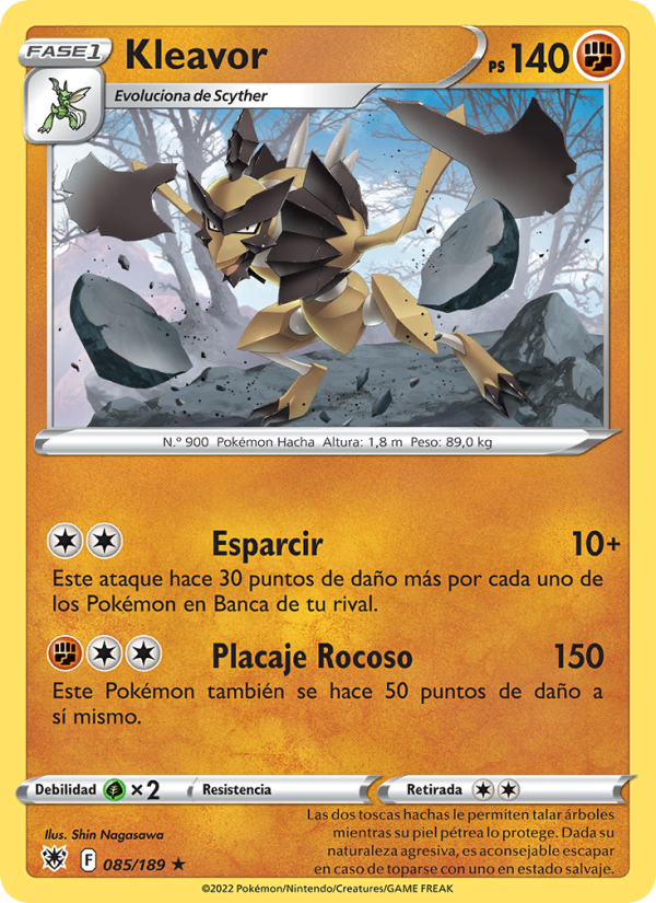 Kleavor 085 — Resplandor Astral (Spanish Pokémon TCG card)
