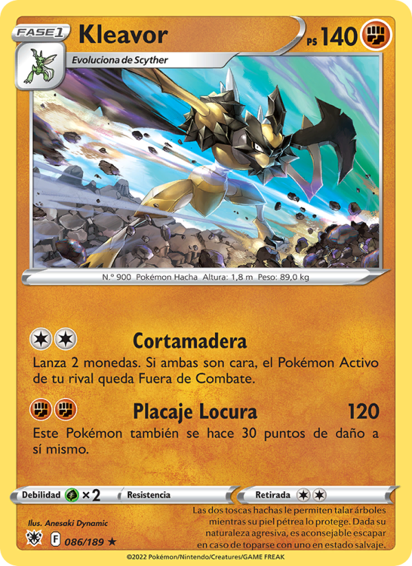 Kleavor 086 — Resplandor Astral (Spanish Pokémon TCG card)