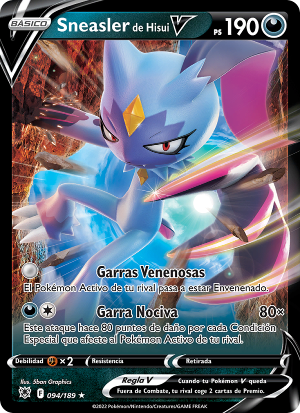 Sneasler de Hisui V 094 — Resplandor Astral (Spanish Pokémon TCG card)