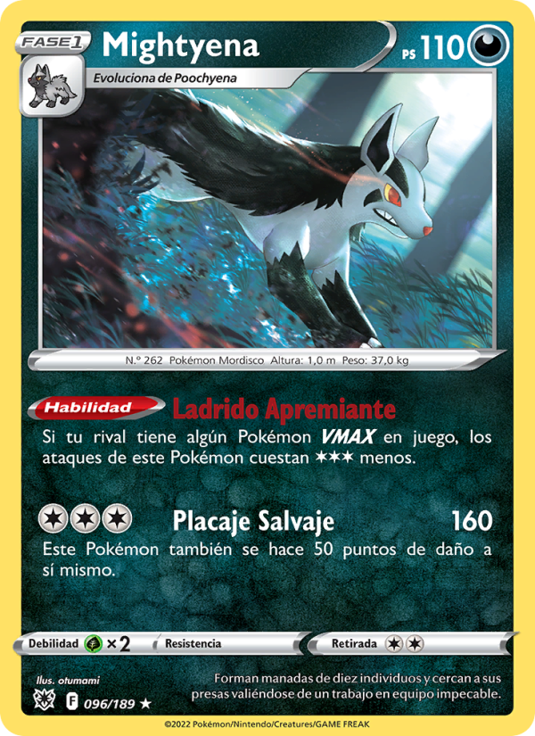Mightyena 096 — Resplandor Astral (Spanish Pokémon TCG card)