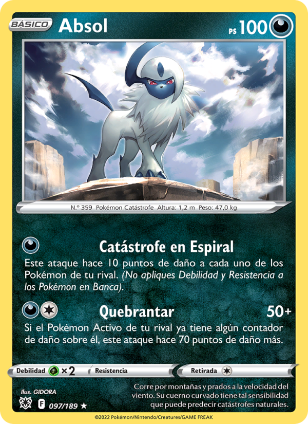 Absol 097 — Resplandor Astral (Spanish Pokémon TCG card)