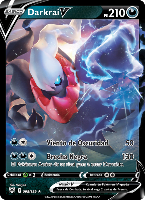 Darkrai V 098 — Resplandor Astral (Spanish Pokémon TCG card)