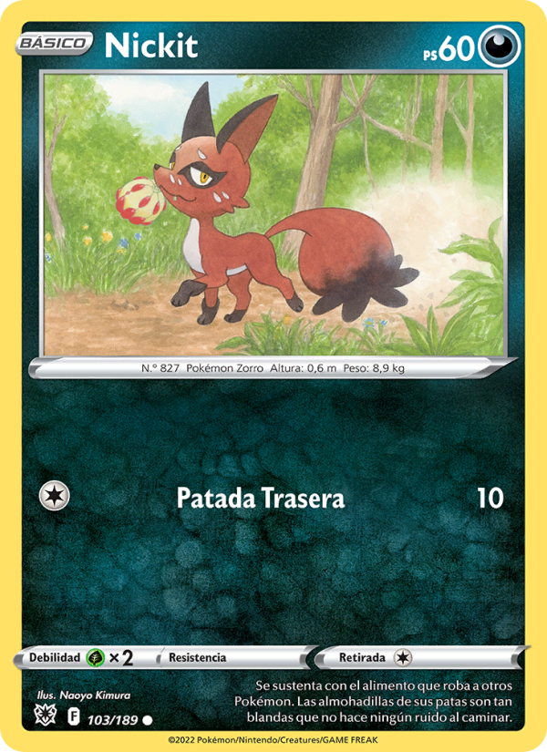 Nickit 103 — Resplandor Astral (Spanish Pokémon TCG card)